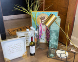 A display of second hand fall home decor from online thrift shop BinxBerryConsignment.com