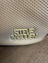 Steve Madden Quilted Tennis Bag Puffer Style Gold
