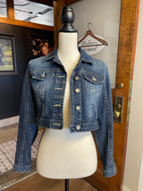 Live a Little Cropped Jean Jacket (S)
