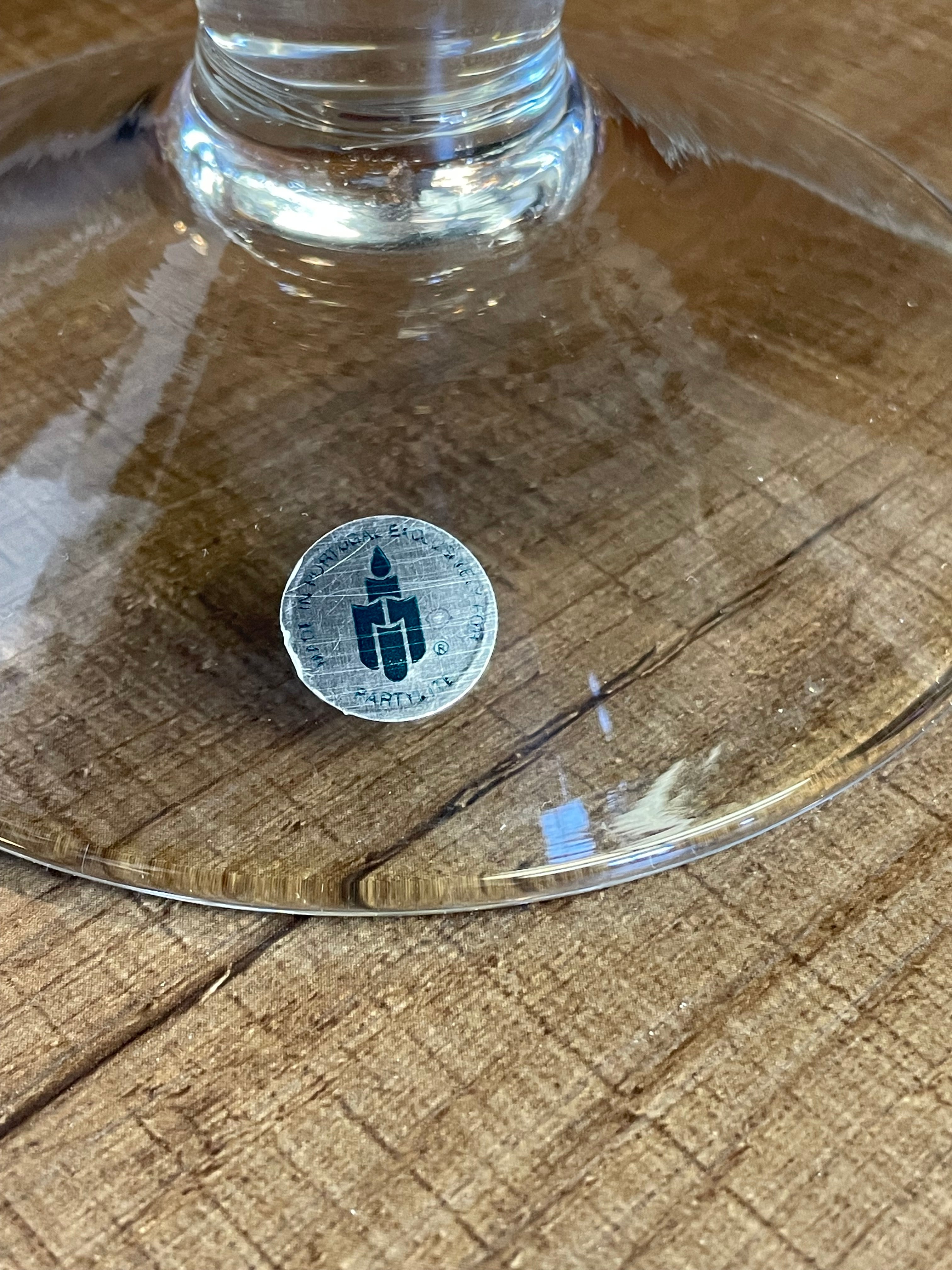 PartyLite Glass Pedestal Bowl