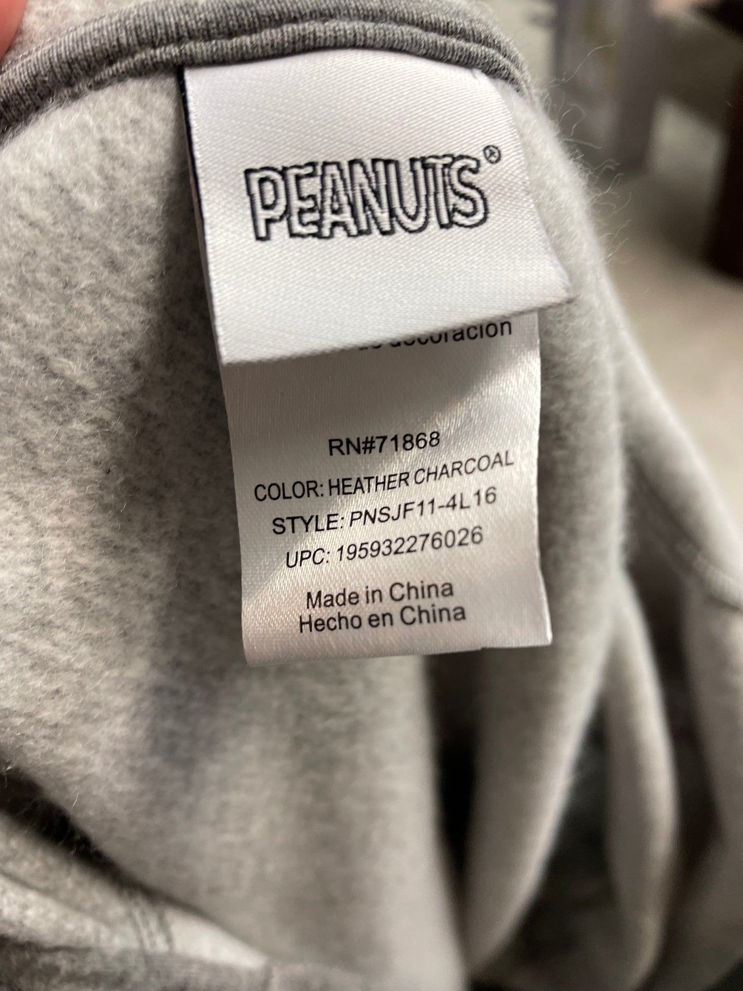 Peanuts Full Zip Hoodie (L)