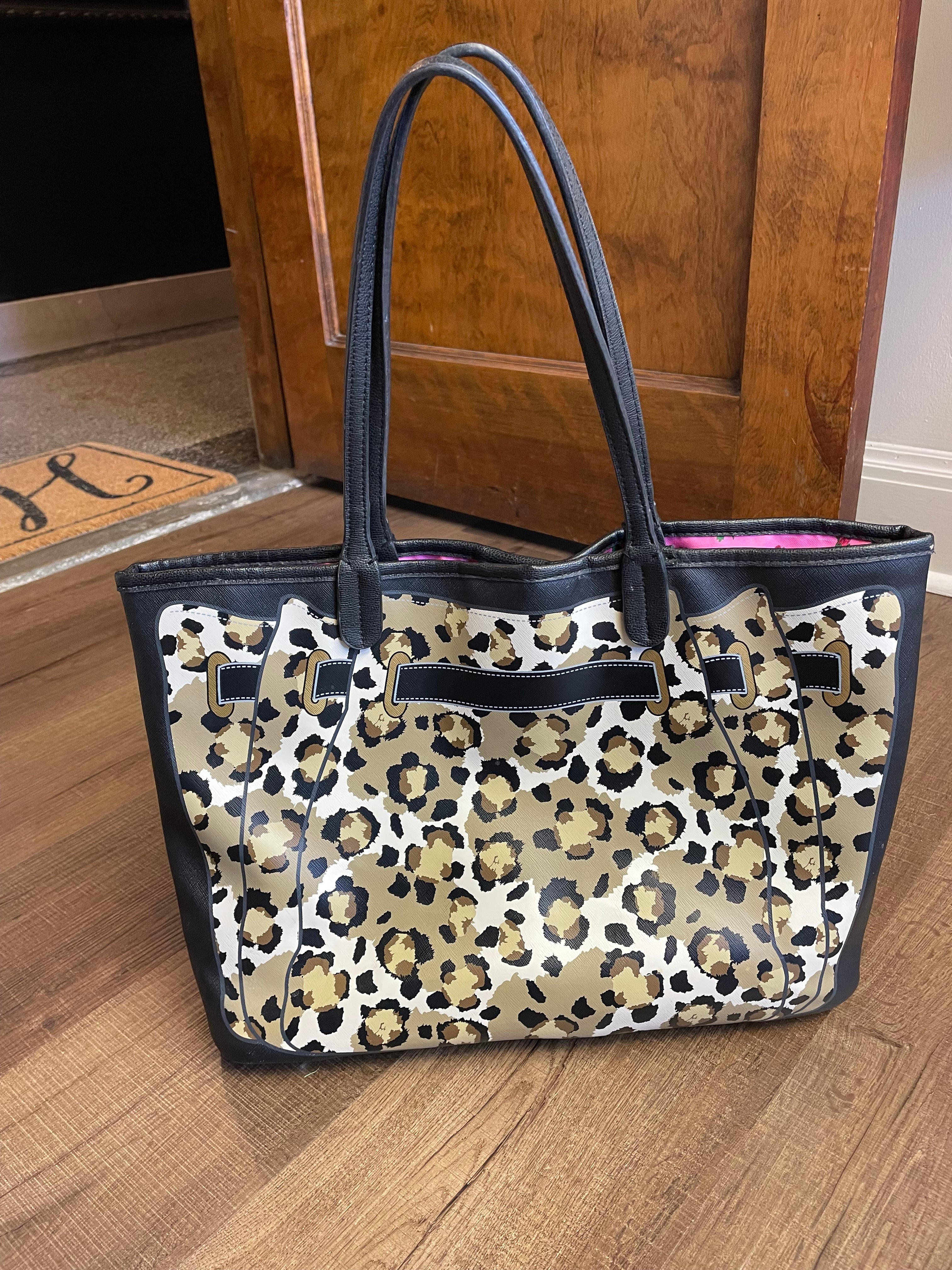 Betsey Johnson Fee Fi Faux Cheetah Print Tote