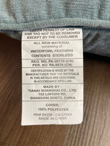 Plush 19" Throw Pillow with Waterfowl Feather Inserts