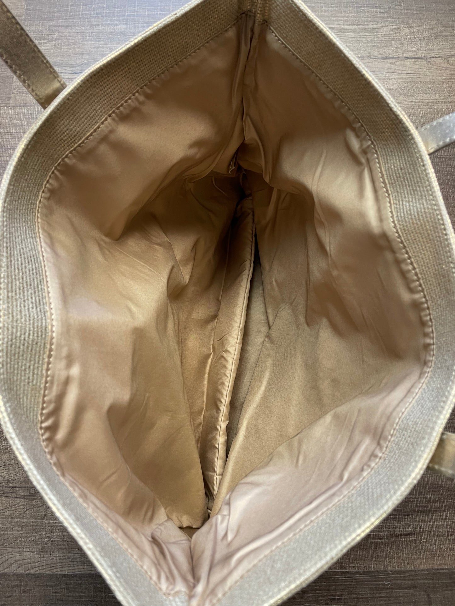 Michael Kors Gold Canvas Tote