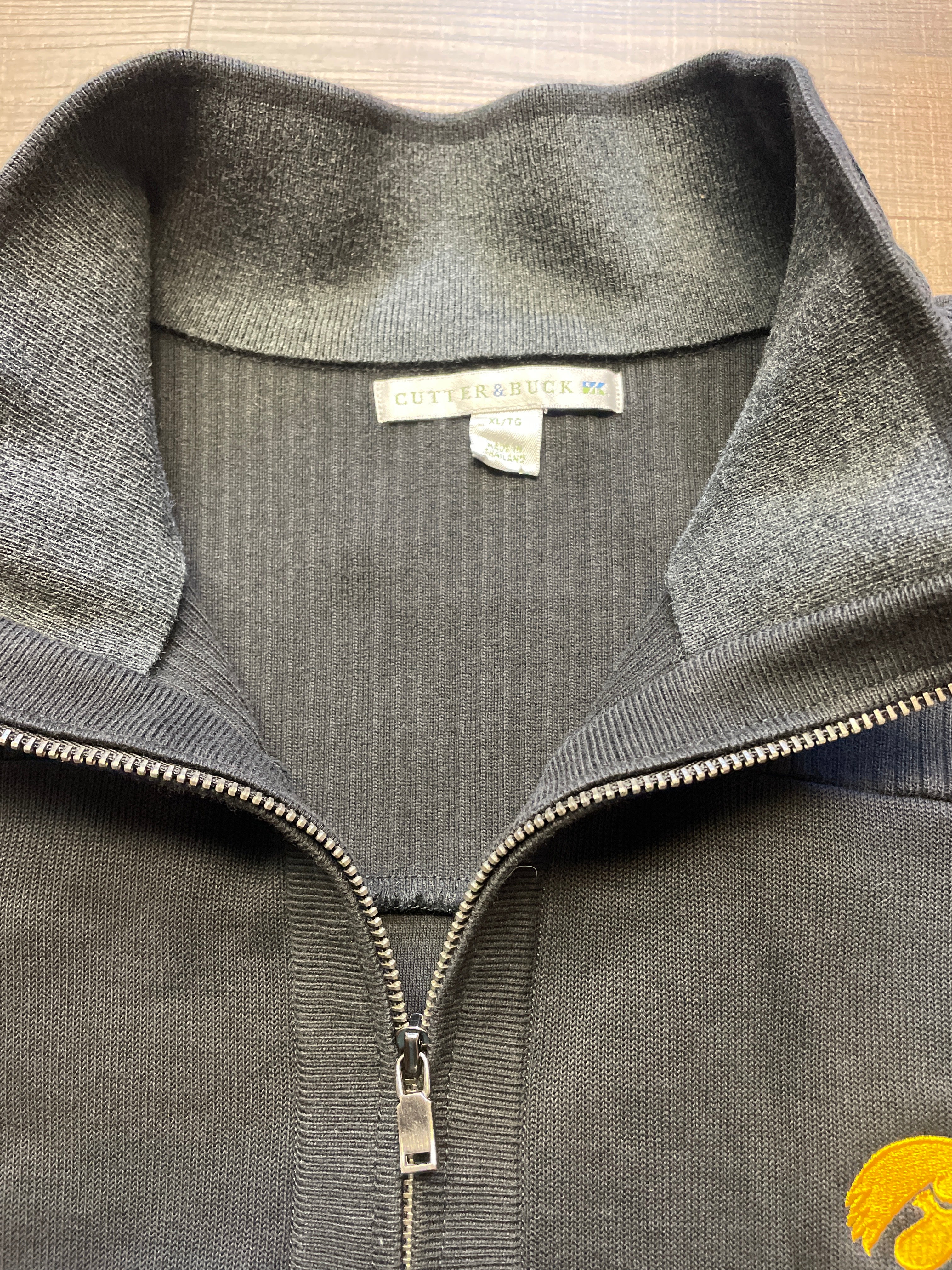 Cutter & Buck Hawkeye Men's Quarter Zip Sweater (XL)