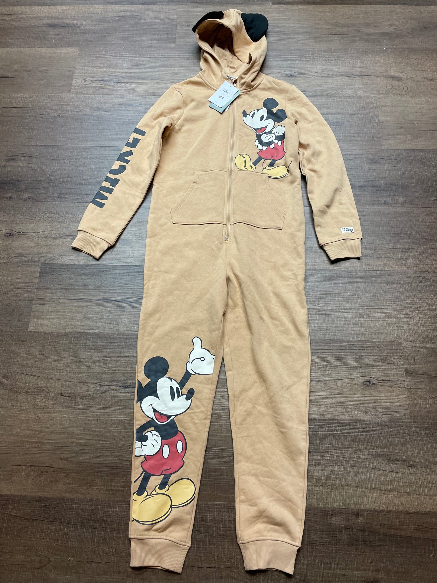 H&M Disney Mickey Mouse Hooded Jumpsuit (YXL)