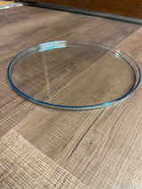 Czech-Made Bohemian 10.5" Glass Platter with Blue Rim - BinxBerry Consignment