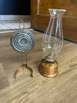 Vintage Oil Lamp with Glass Chimney