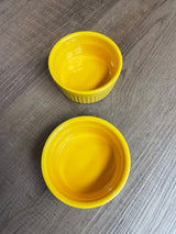 Painted Ceramic Custard Cups (Set of 2)
