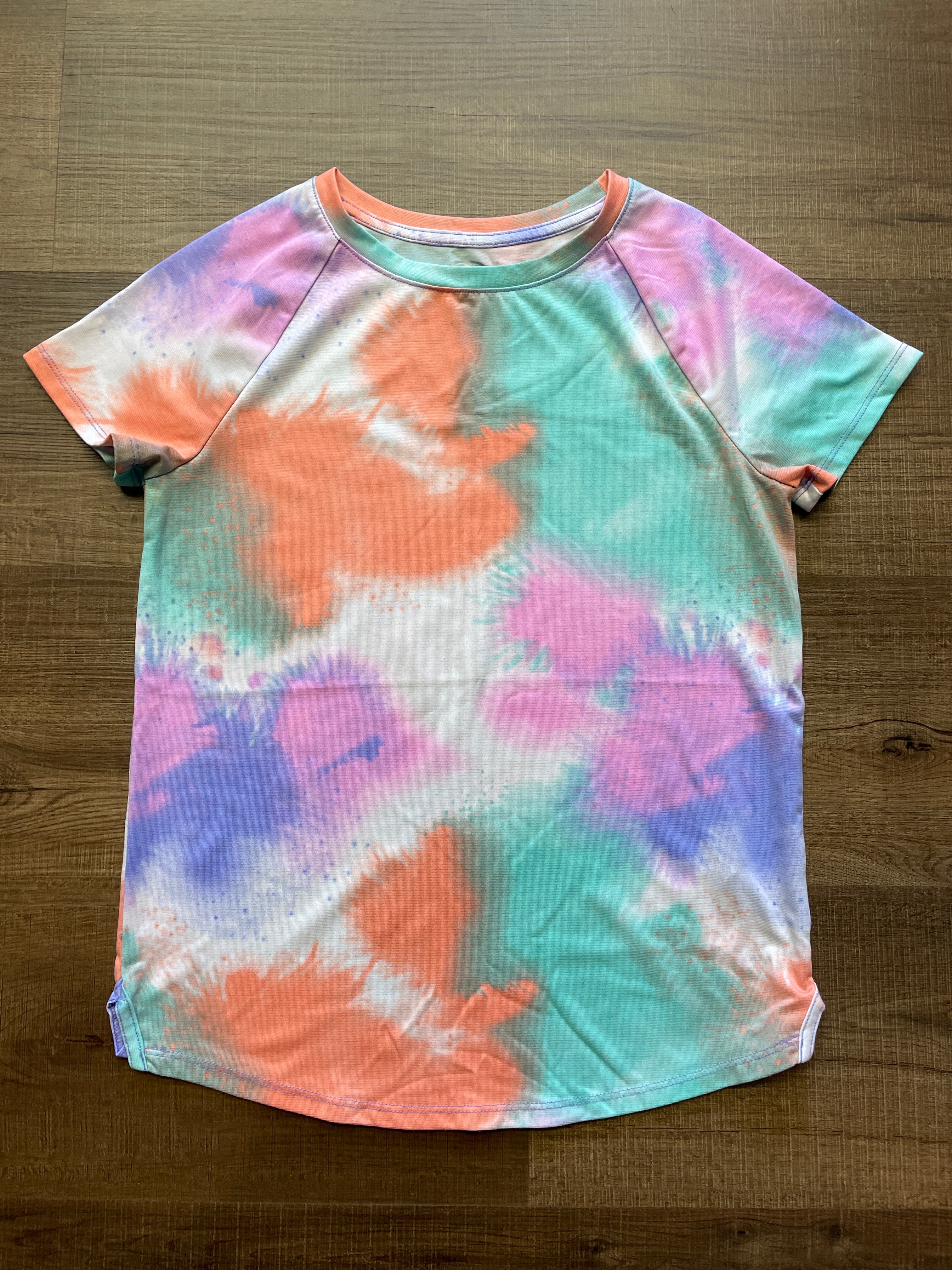 Athletic Works Tie Dye Girl's Top (YL)