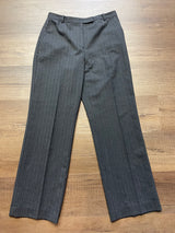Ann Taylor Loft Women's Gray Wool Blend Pinstripe Pants (6)
