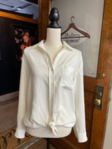 7 for All Mankind Women's Tie Front Blouse (XS) - BinxBerry Consignment