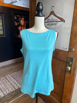 Talbots Sleeveless Turquoise Tee (M)