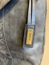 Born Floral Embossed Genuine Leather Shoulder Bag