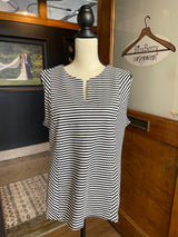 Talbots Striped Sleeveless Top (L)