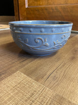 Country Blue Ceramic Serving Bowl