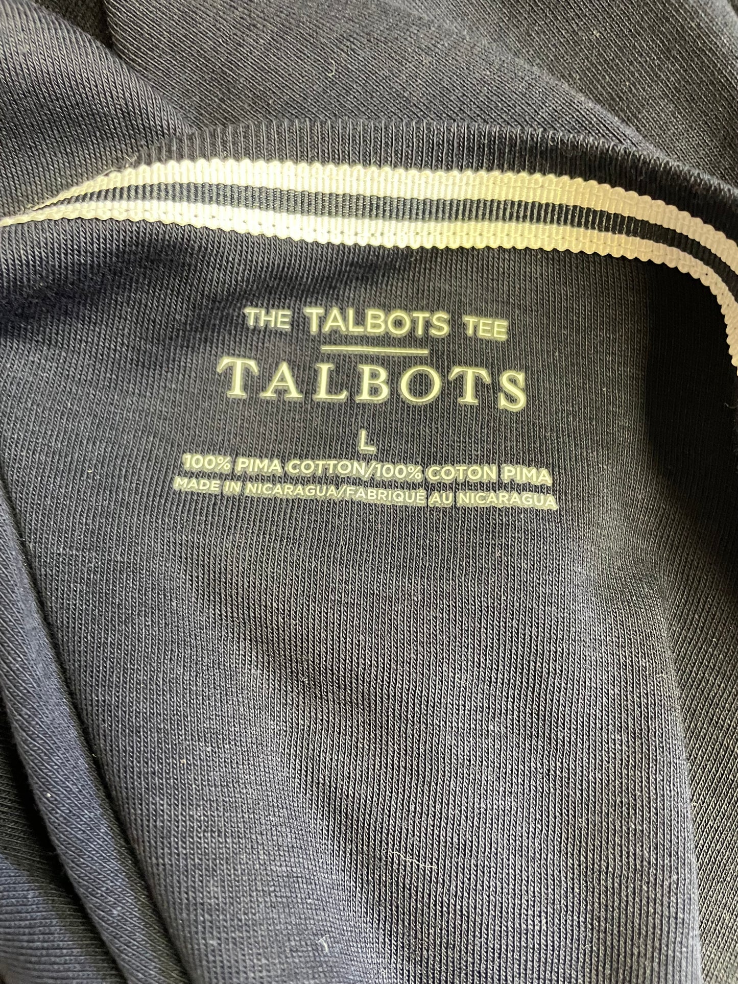 Talbots Sleeveless Navy Tee (L)