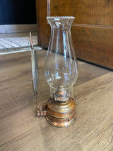 Vintage Oil Lamp with Glass Chimney