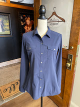 Eddie Bauer Women's Performance Blouse in Navy (M) - BinxBerry Consignment