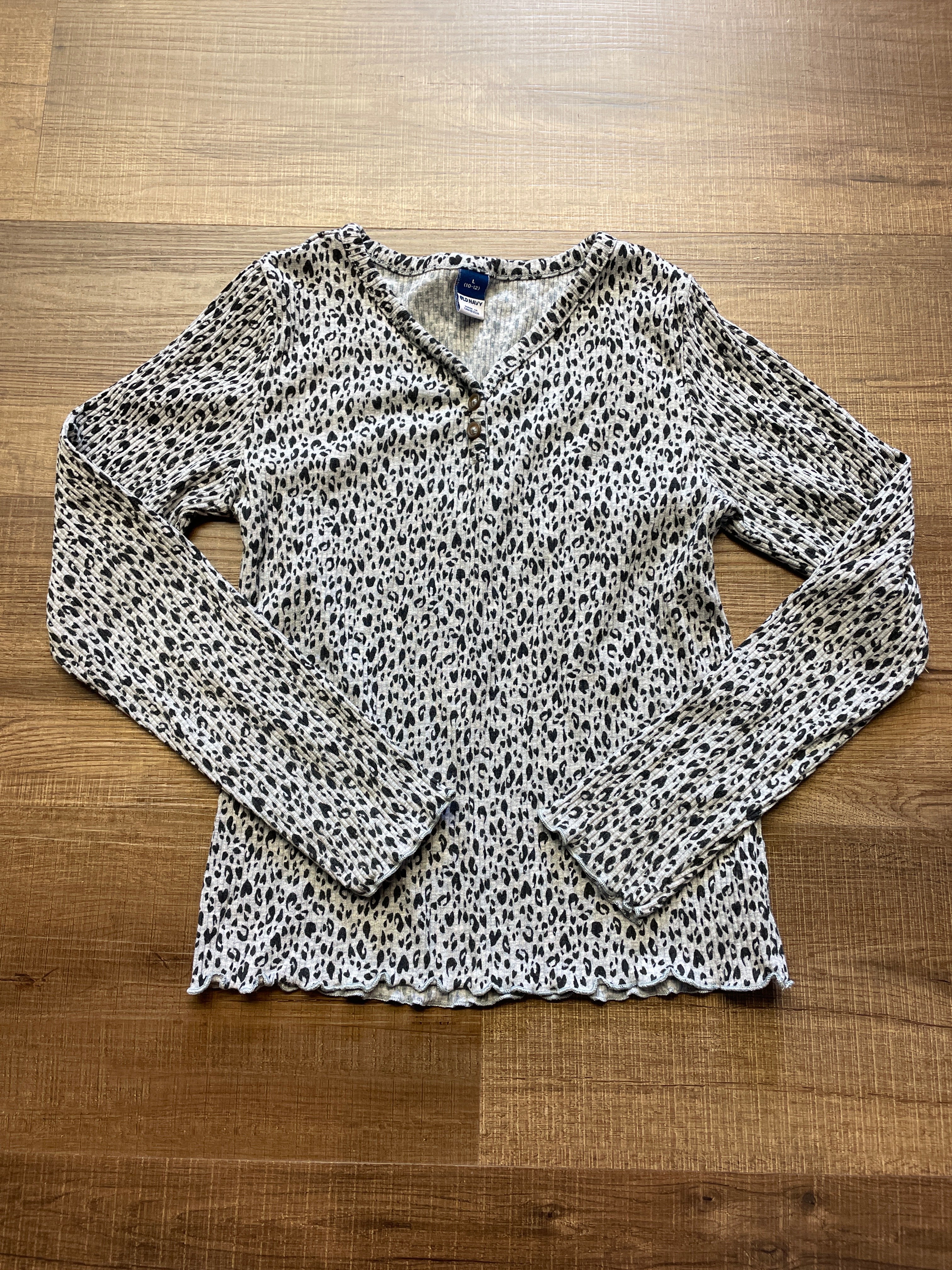 Old Navy Girl's Long Sleeved Ribbed Top (YL)