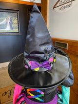 Girls' Miss Matched Witch Rainbow Dress Costume (6-6X)