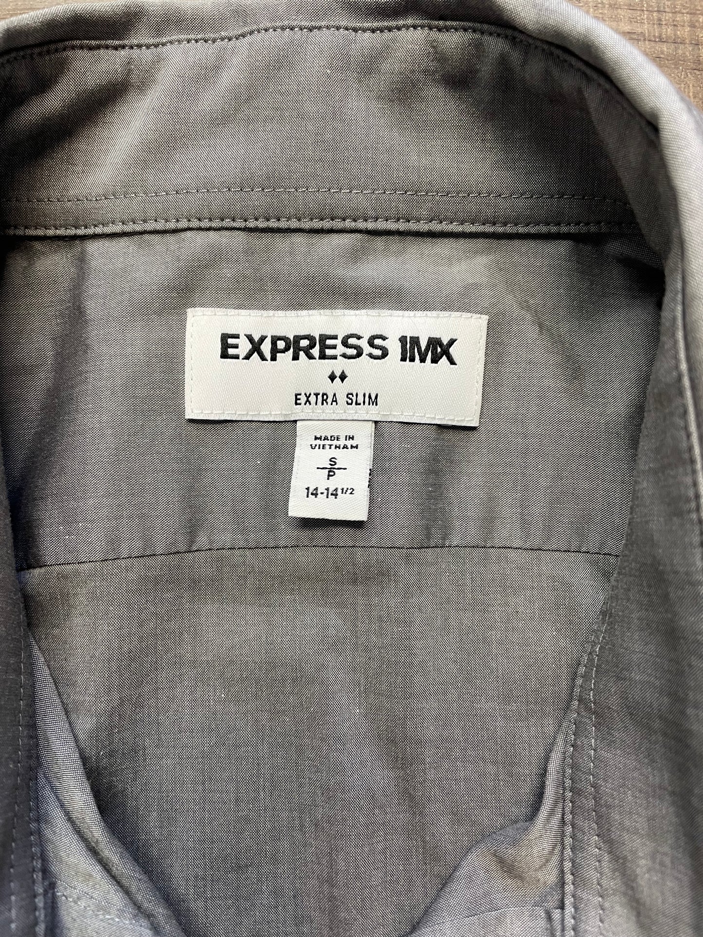 Express Extra Slim 1MX Men's Button Down (S)