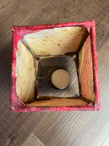 Vintage Moroccan Stretched Leather Tealight Lantern