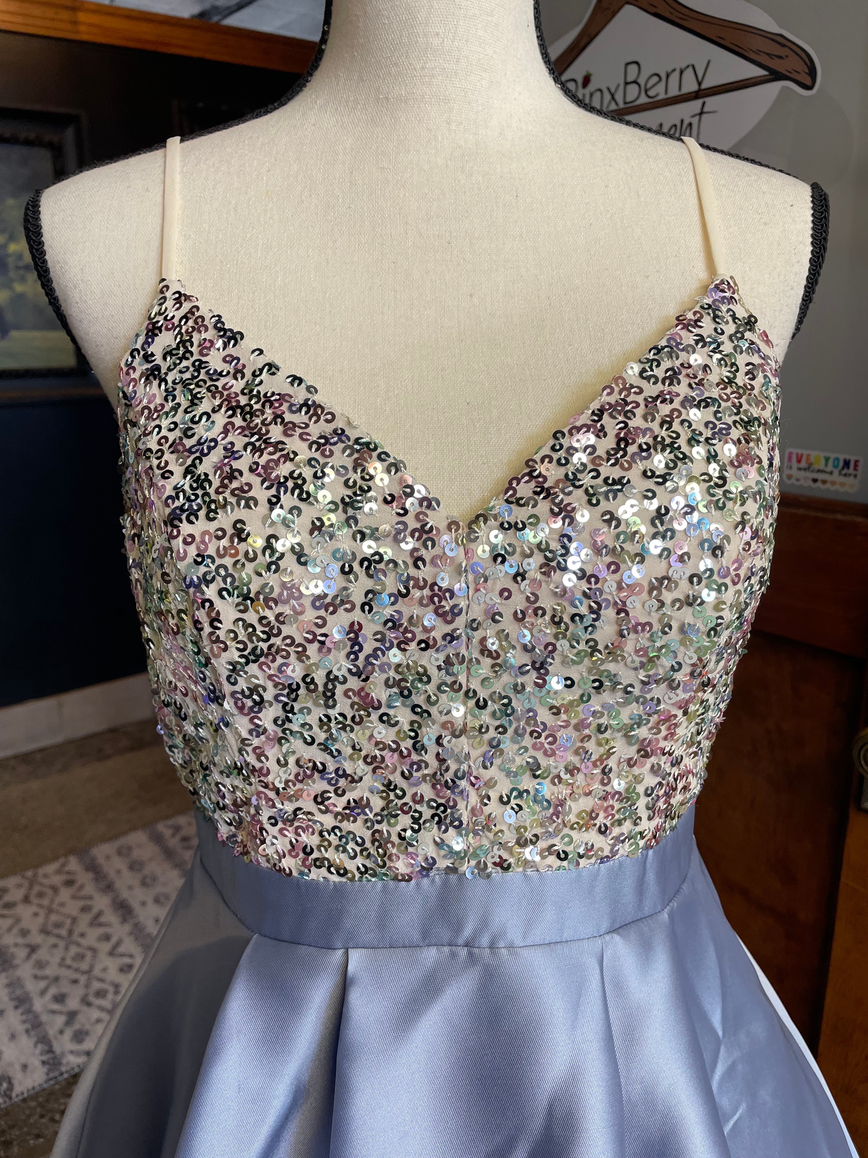 City Studio Sequin and Satin Mini Dress (7)