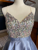 City Studio Sequin and Satin Mini Dress (7)