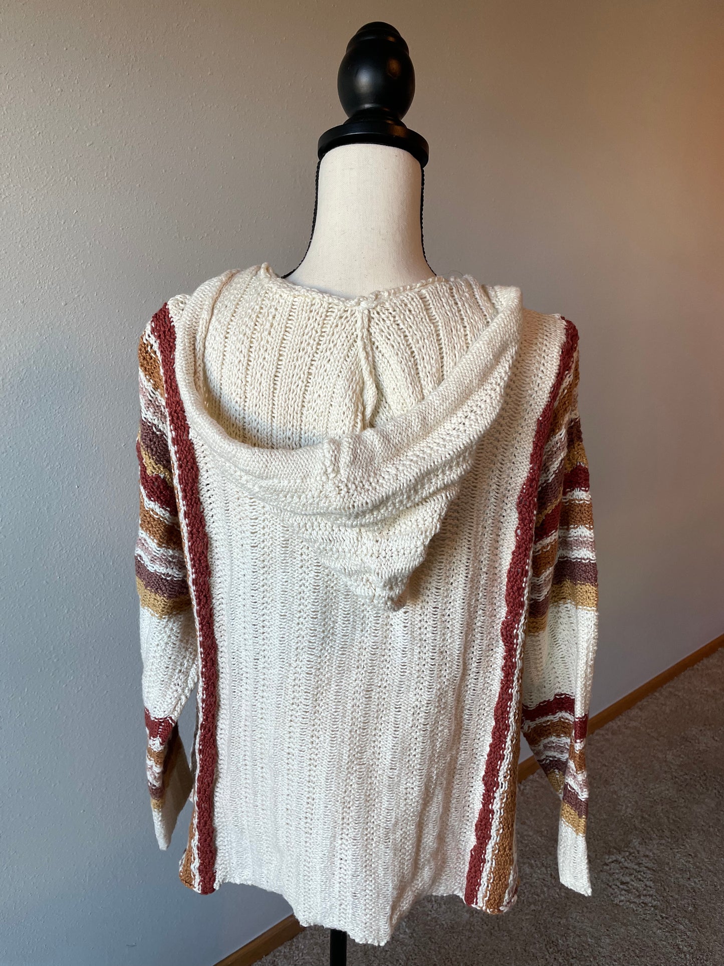 White Crow Boho Sweater Hoodie (S)