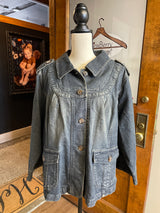 Motto Women's Denim Jacket (1X)