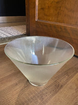 Vintage Federal Glass Fine Ribbed Punch Bowl Set