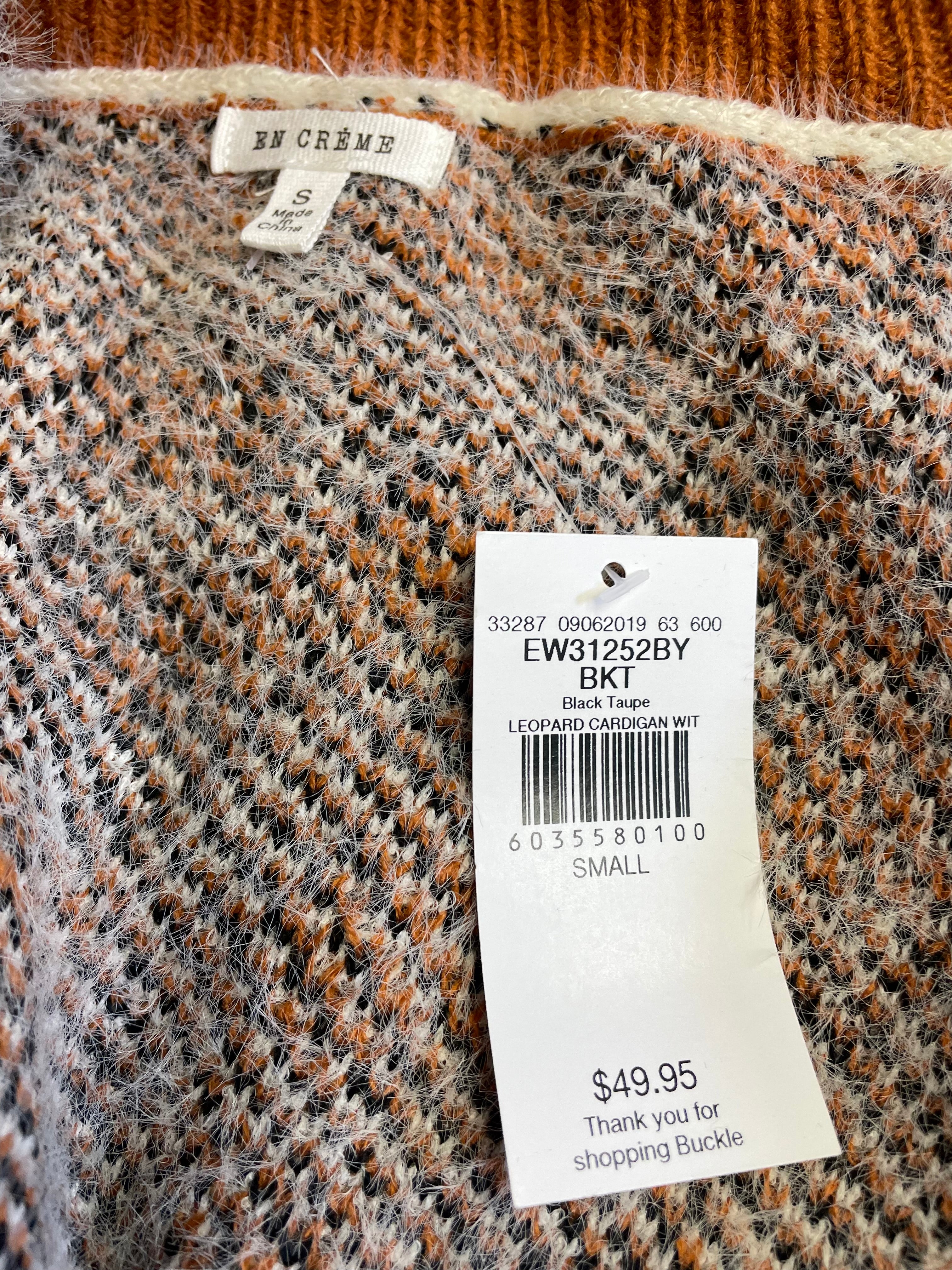 En Creme NWT Leopard Cardigan (S)