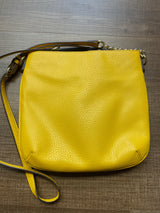 Anne Klein Yellow Pebbled Leather Crossbody
