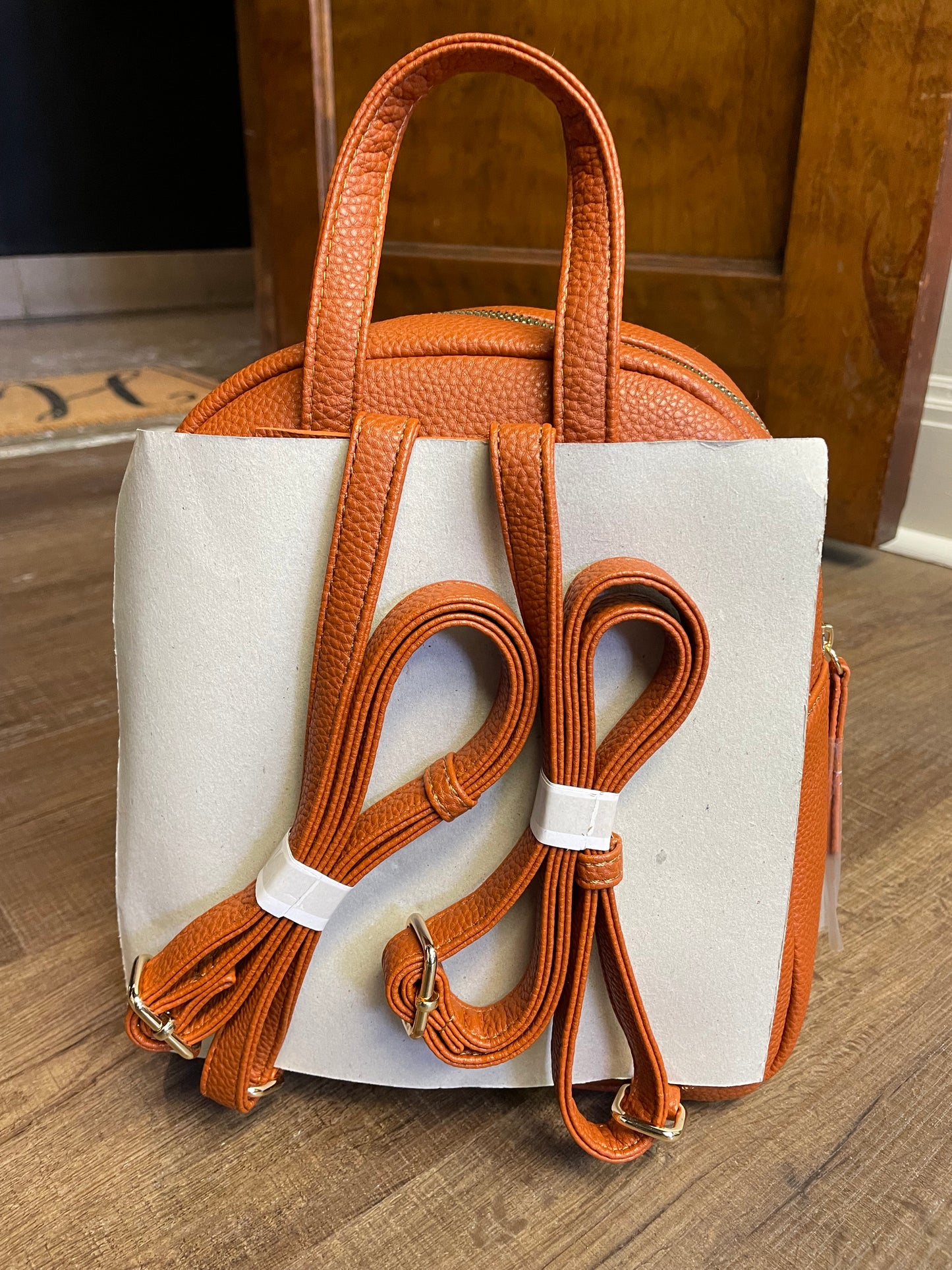 Pebbled Faux Leather Mini Backpack