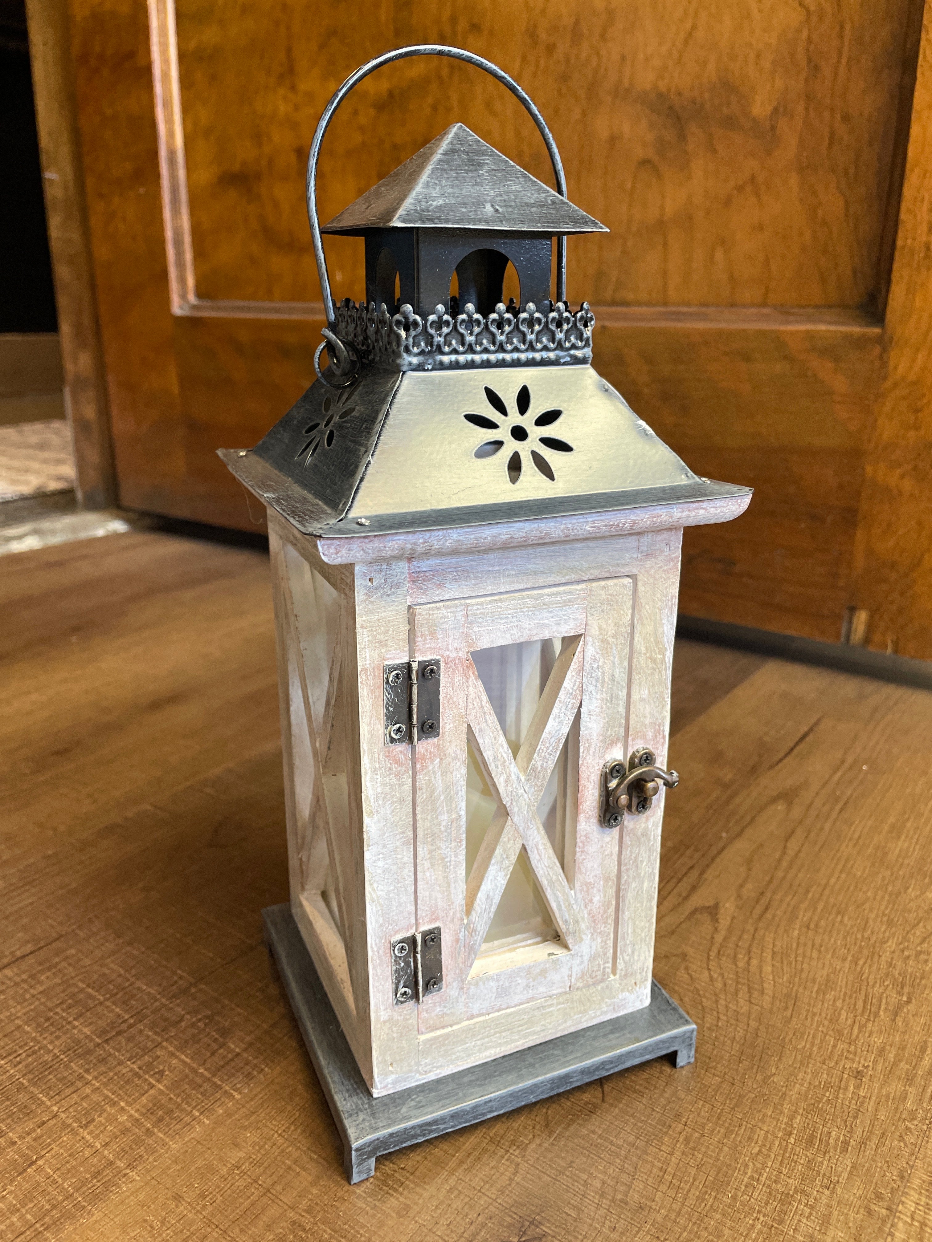 12" Lantern with Flicker Candle