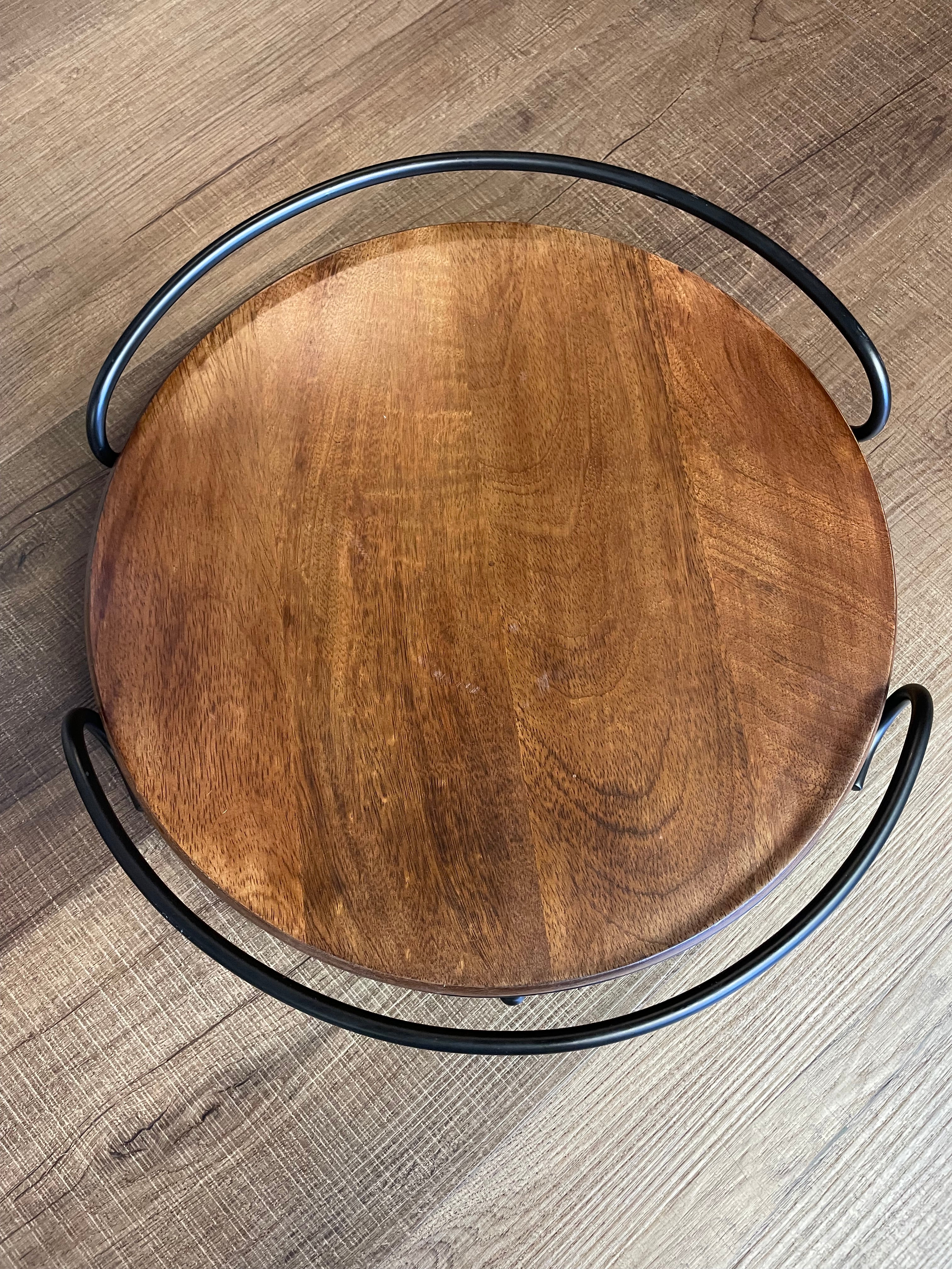 Mary & Martha 13" Wood Serving Tray