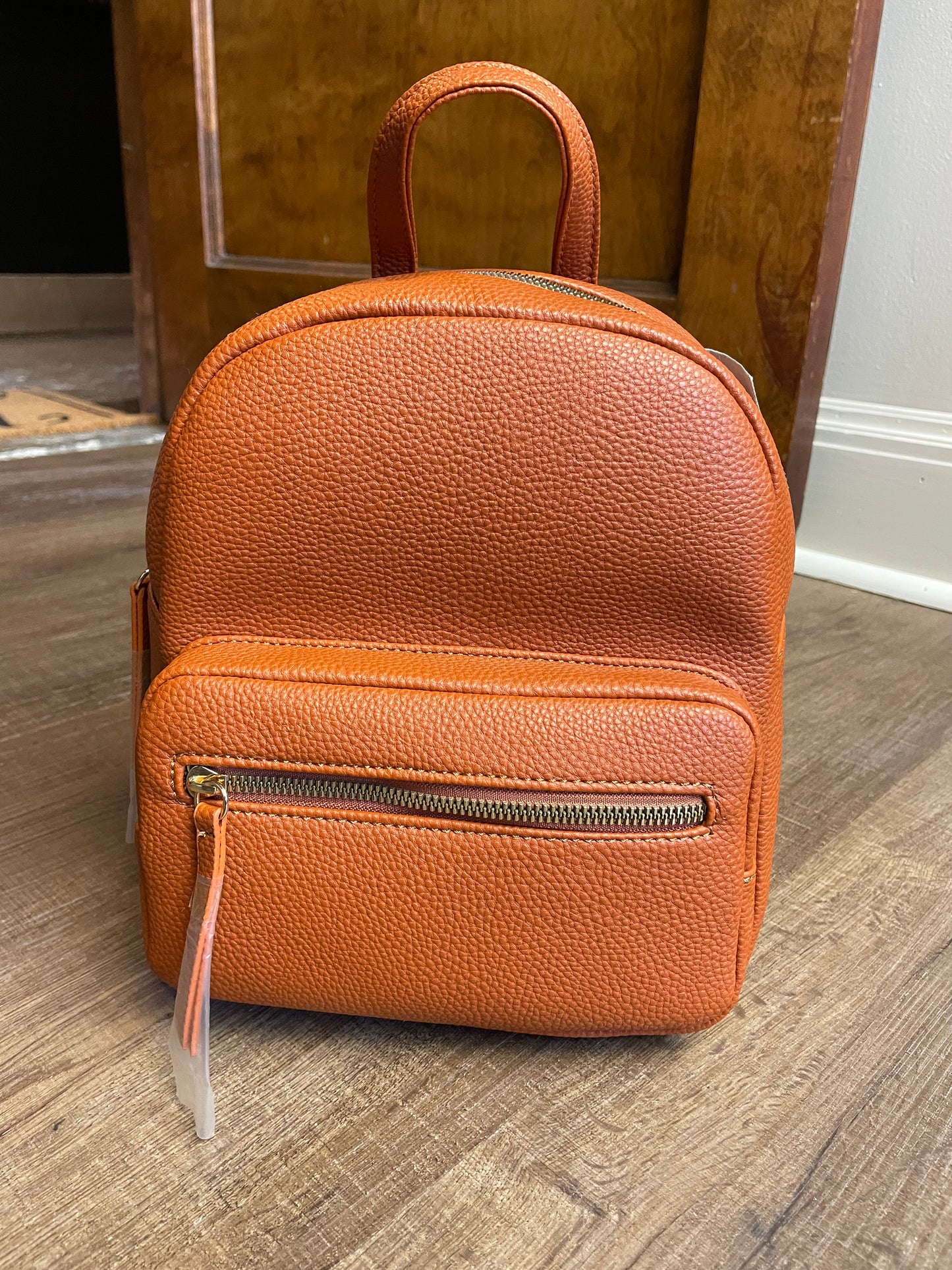 Pebbled Faux Leather Mini Backpack