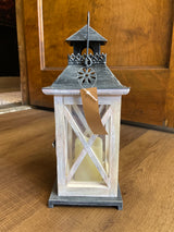 12" Lantern with Flicker Candle