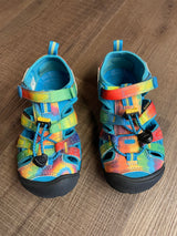 KEEN Toddlers' Seacamp II CNX in the Vivid Blue/Original Tie Dye (11Y) - BinxBerry Consignment
