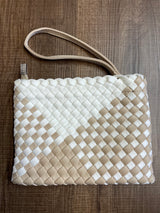 Neoprene Woven Handbag and Wristlet Set