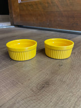 Painted Ceramic Custard Cups (Set of 2)