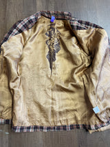 Plaid & Embroidered Wool Blend Women's Blazer (M)