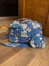 Vera Bradley Blue Bayou Grand Traveler + Cosmetic Bag