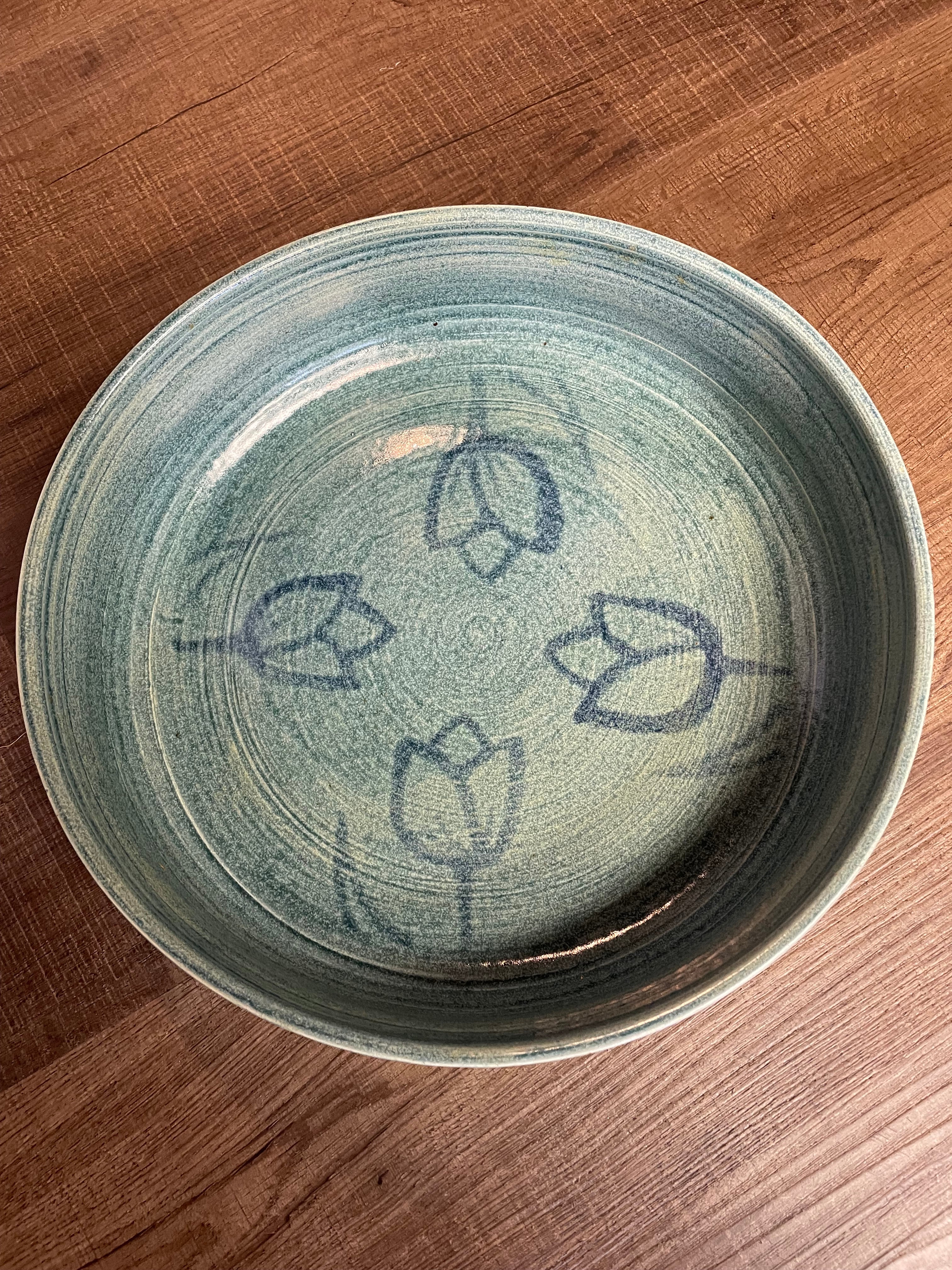 Logan House Pottery Bowl 1993 Tulips