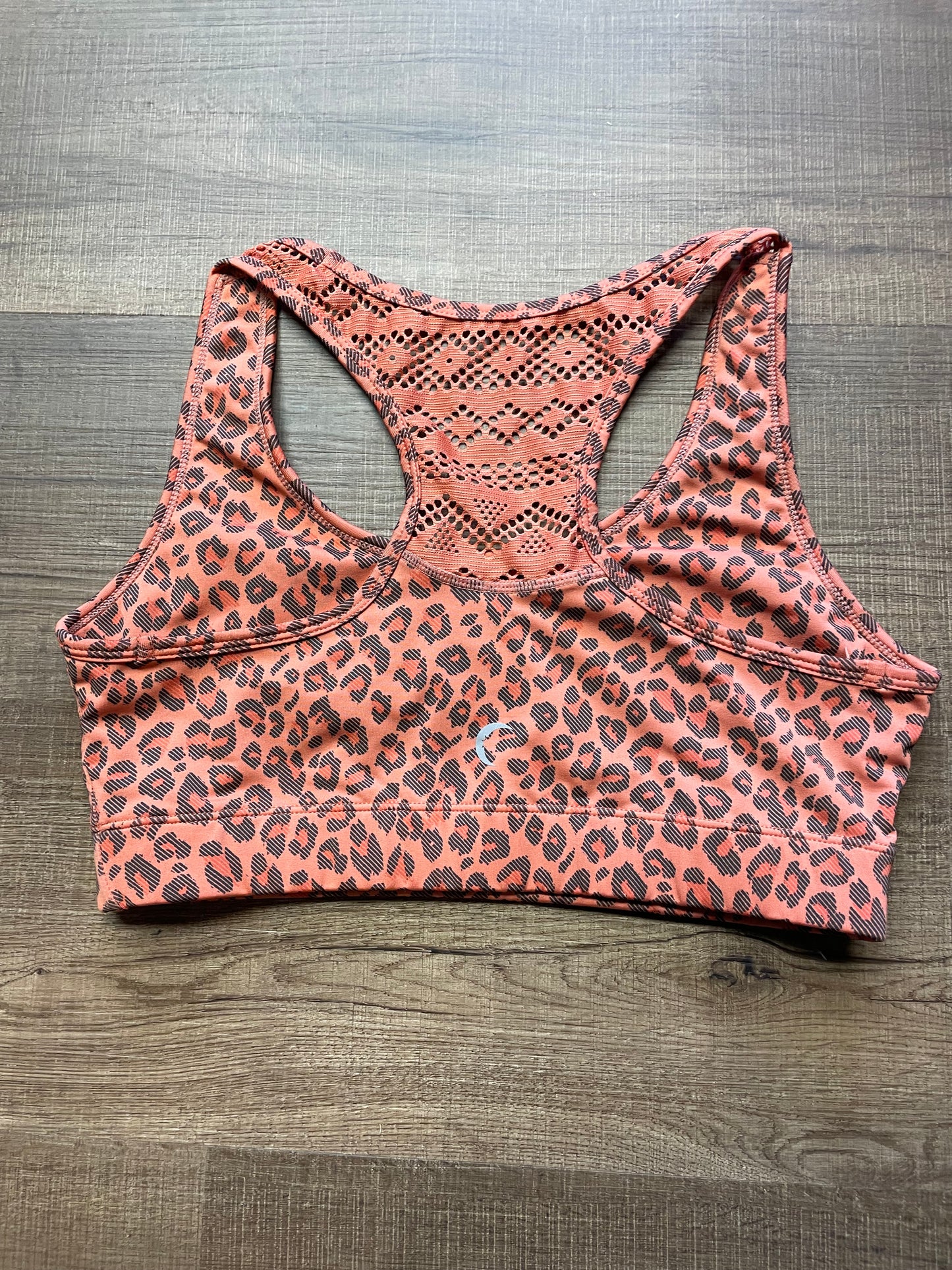 Zyia Orange Leopard Print Bra (M)