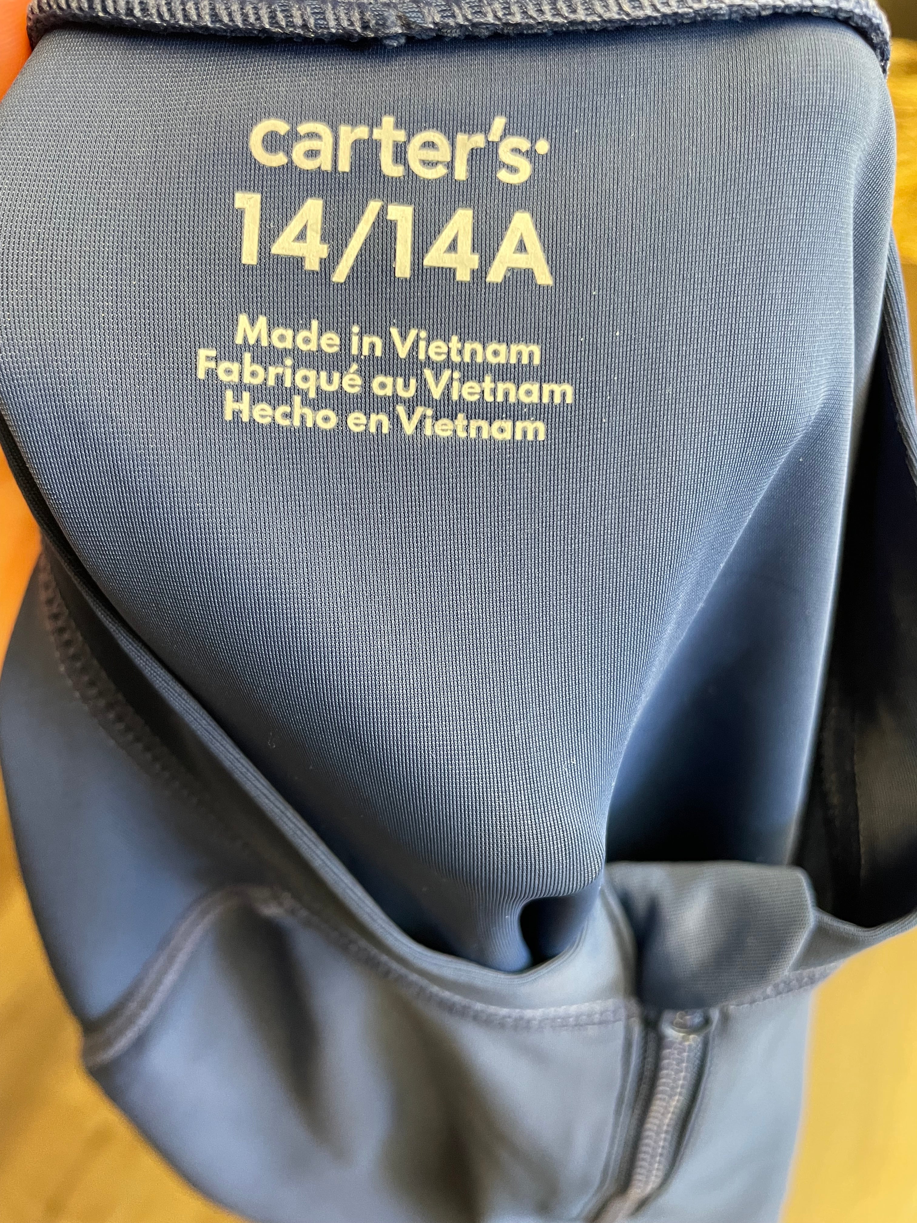 Carter's Long Sleeved Quarter Zip Swim Top (14/14A)