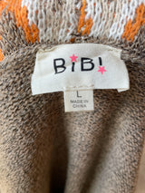 Bibi Southwestern Open Front Cardigan (L)