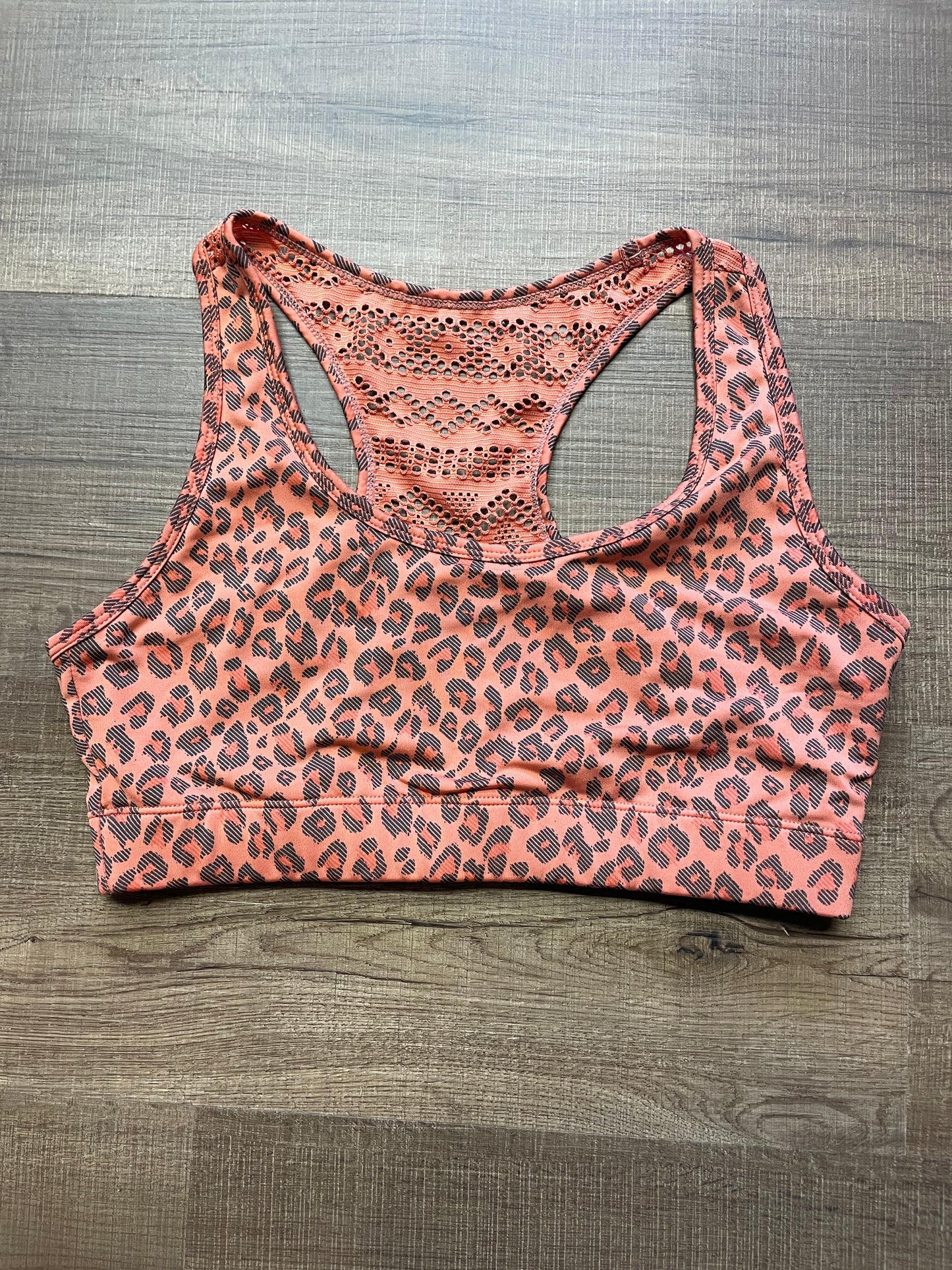 Zyia Orange Leopard Print Bra (M)