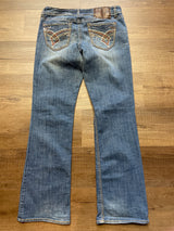 Hydraulic Low-Rise Mid-Wash Jeans (11/12)